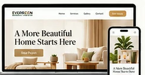 Evergreen Store website shown on a laptop and phone