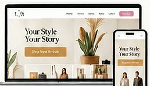 Style & Co. website shown on a laptop and phone